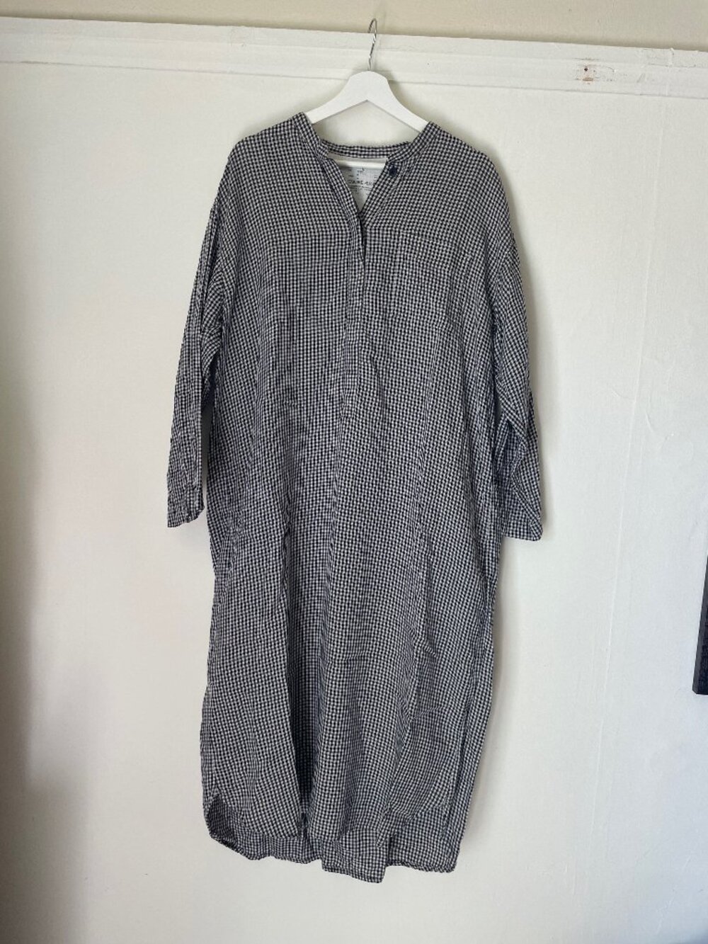 Muji Black & White Gingham Shirt Dress